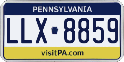 PA license plate LLX8859