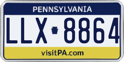 PA license plate LLX8864