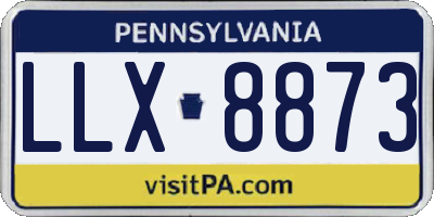 PA license plate LLX8873