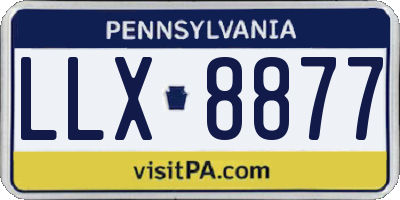 PA license plate LLX8877