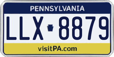 PA license plate LLX8879