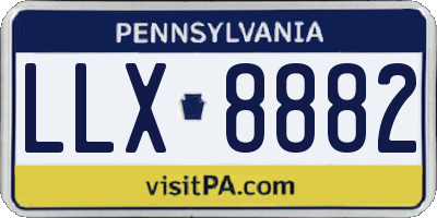 PA license plate LLX8882