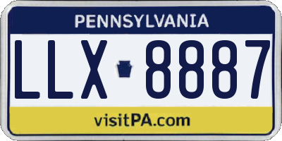 PA license plate LLX8887