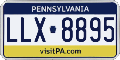 PA license plate LLX8895