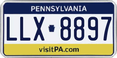PA license plate LLX8897