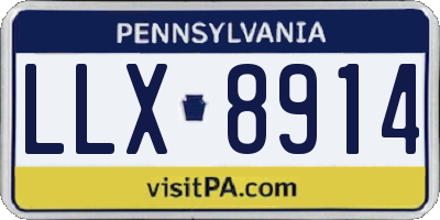 PA license plate LLX8914