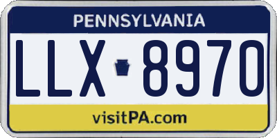 PA license plate LLX8970