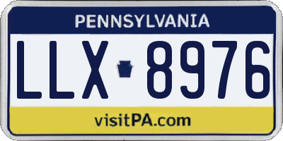 PA license plate LLX8976