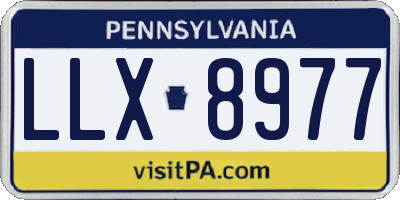 PA license plate LLX8977