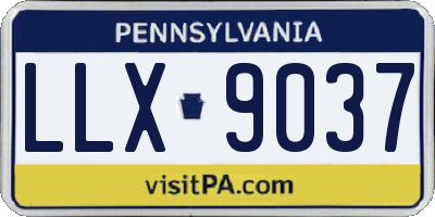 PA license plate LLX9037