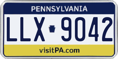 PA license plate LLX9042