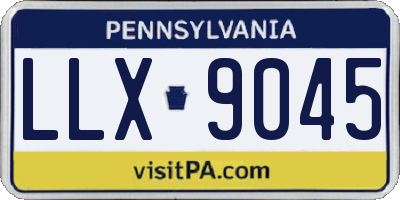PA license plate LLX9045