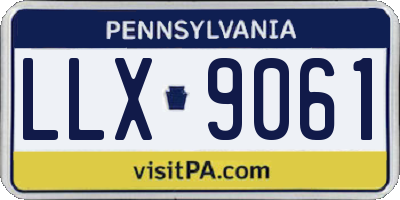 PA license plate LLX9061