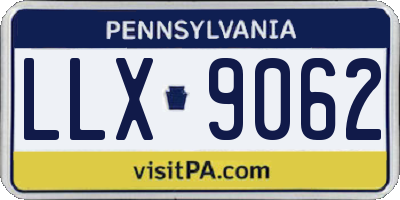 PA license plate LLX9062