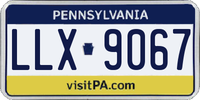 PA license plate LLX9067