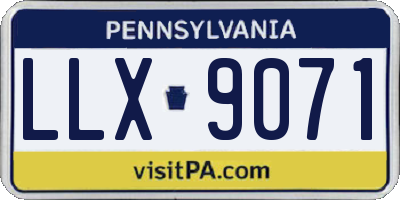 PA license plate LLX9071