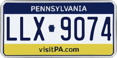 PA license plate LLX9074