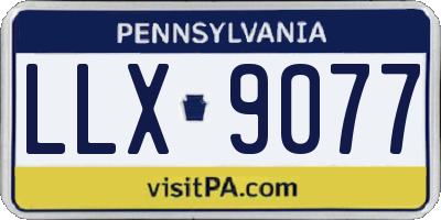 PA license plate LLX9077