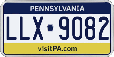 PA license plate LLX9082