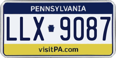 PA license plate LLX9087