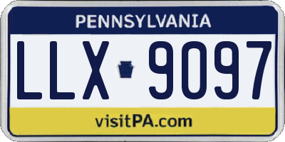 PA license plate LLX9097