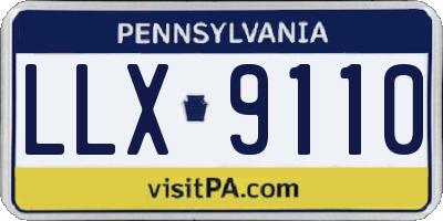 PA license plate LLX9110