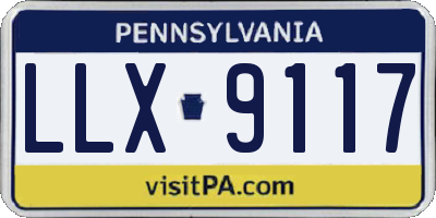 PA license plate LLX9117