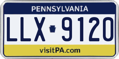 PA license plate LLX9120