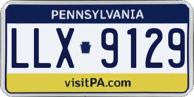 PA license plate LLX9129