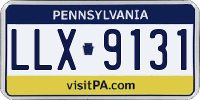 PA license plate LLX9131