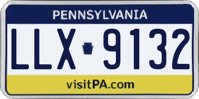 PA license plate LLX9132
