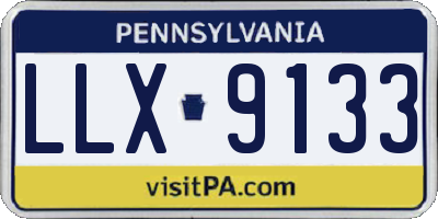 PA license plate LLX9133