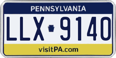 PA license plate LLX9140