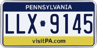 PA license plate LLX9145