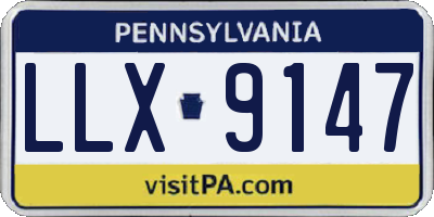 PA license plate LLX9147
