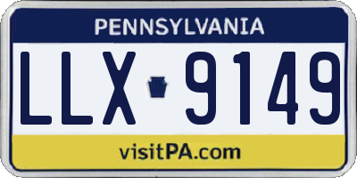 PA license plate LLX9149