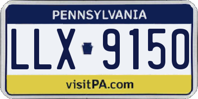 PA license plate LLX9150