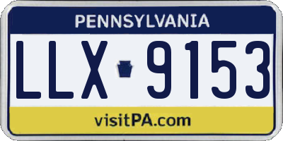 PA license plate LLX9153