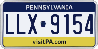 PA license plate LLX9154