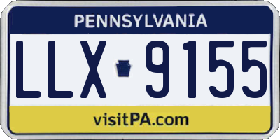 PA license plate LLX9155