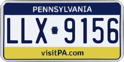 PA license plate LLX9156