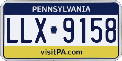 PA license plate LLX9158