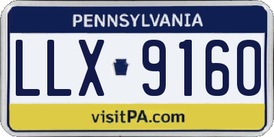 PA license plate LLX9160