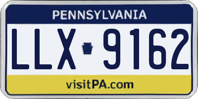 PA license plate LLX9162