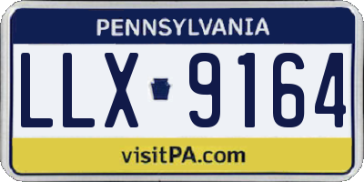 PA license plate LLX9164