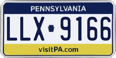 PA license plate LLX9166