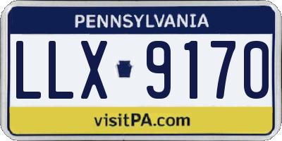 PA license plate LLX9170