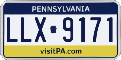PA license plate LLX9171