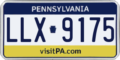 PA license plate LLX9175