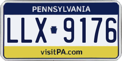 PA license plate LLX9176